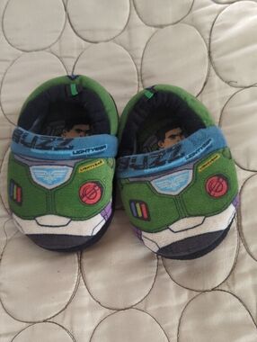 Buzz Lightyear Green Kids Slippers